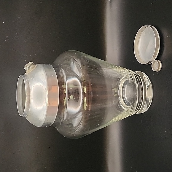 Vintage Art Deco Handblown Heavy Glass Cocktail Shaker 9" - Picture 7 of 13